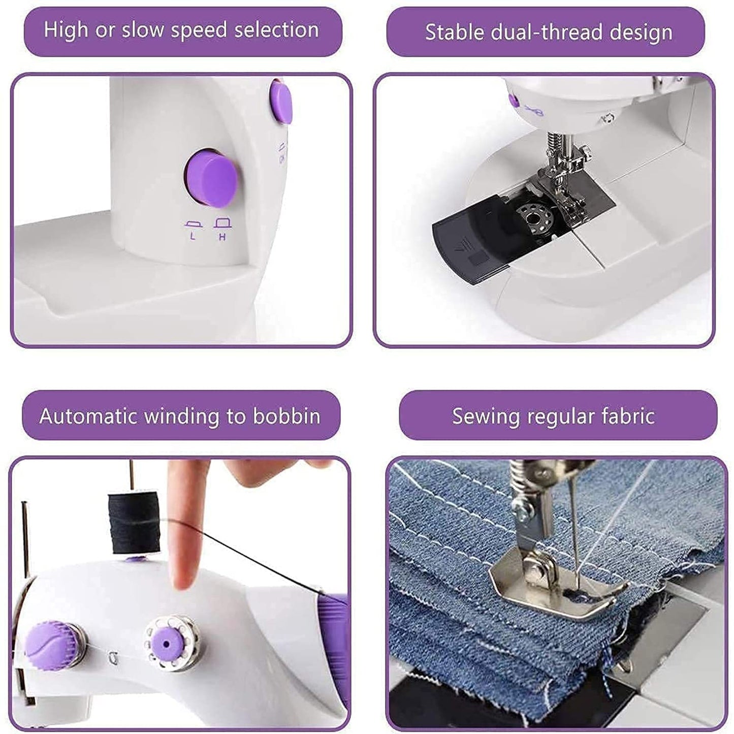 Portable Electric Sewing Machine with Extension Table & Foot Pedal for Home Tailoring - Happy Price - Image 7