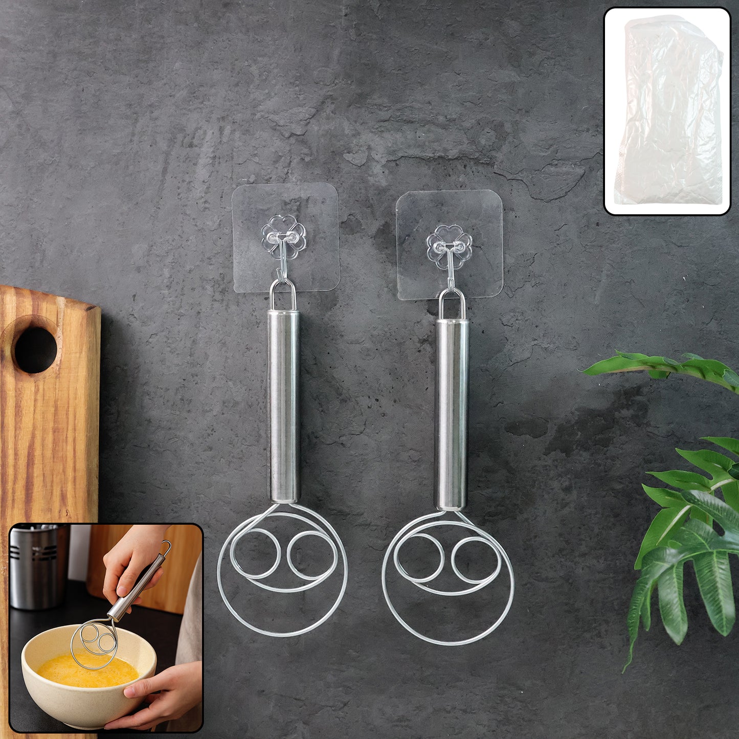 2 Piece Stainless Steel Spiral Whisk Set for Kitchen - Happy Price - Image 7