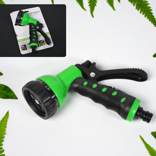Hose Nozzle Garden Hose Nozzle Hose Spray Nozzle With 8 Adjustable Patterns Front Trigger Hose Sprayer Heavy Duty Metal Water Hose Nozzle For Cleaning Watering Washing Bathing - Happy Price - Image 1