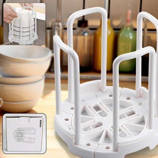 Plastic Bowl Organizer Rack for Kitchen Countertops (1 Pc) - Happy Price - Image 1