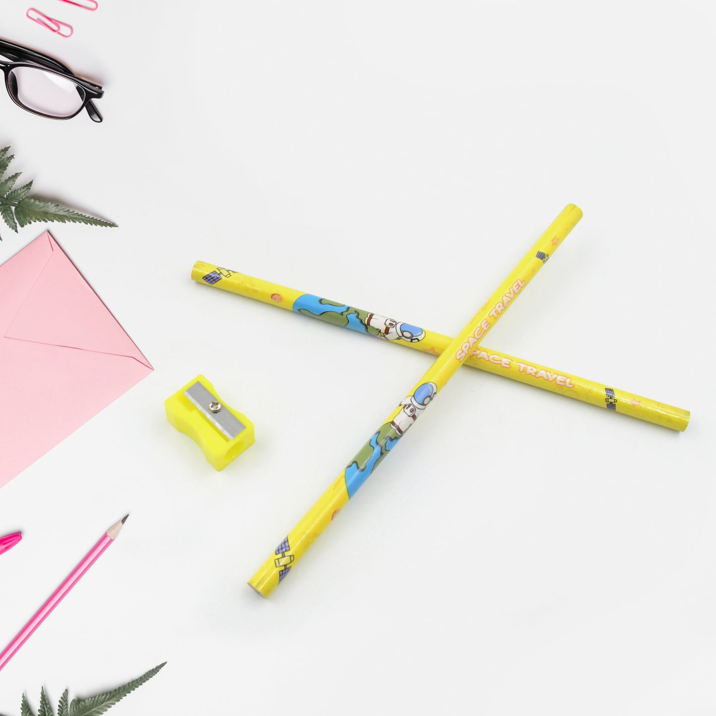 Wooden Pencil Set Stationary Set 5 In 1 Items Educational Item For School Going Kids Stationary Set For Girls Boysstationary For Schoolgift Pack For Girls Kidsbirthday Gift Kids (5 Pc Set - Happy Price - Image 7