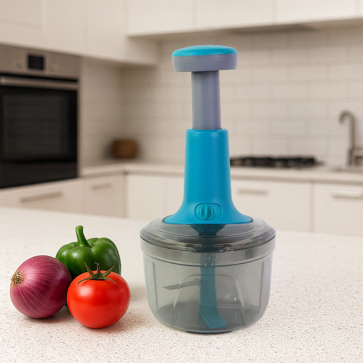 Supermom Tringo Manual Push Chopper with Stainless Steel Blades (1 Pc) - Happy Price - Image 4