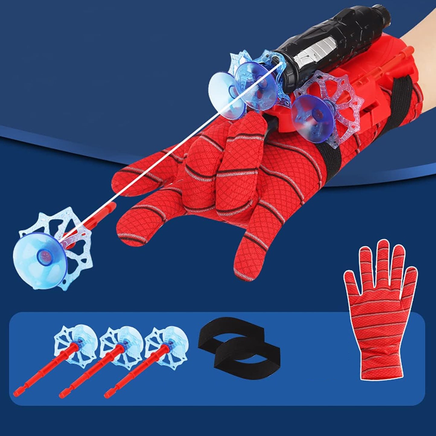 Web Shooter Toy For Kids Fans Launcher Wrist Gloves Toys For Kids Boys Superhero Gloves Role-play Toy Cosplay Sticky Wall Soft Bomb Funny Childrens Educational Toys - Happy Price - Image 2