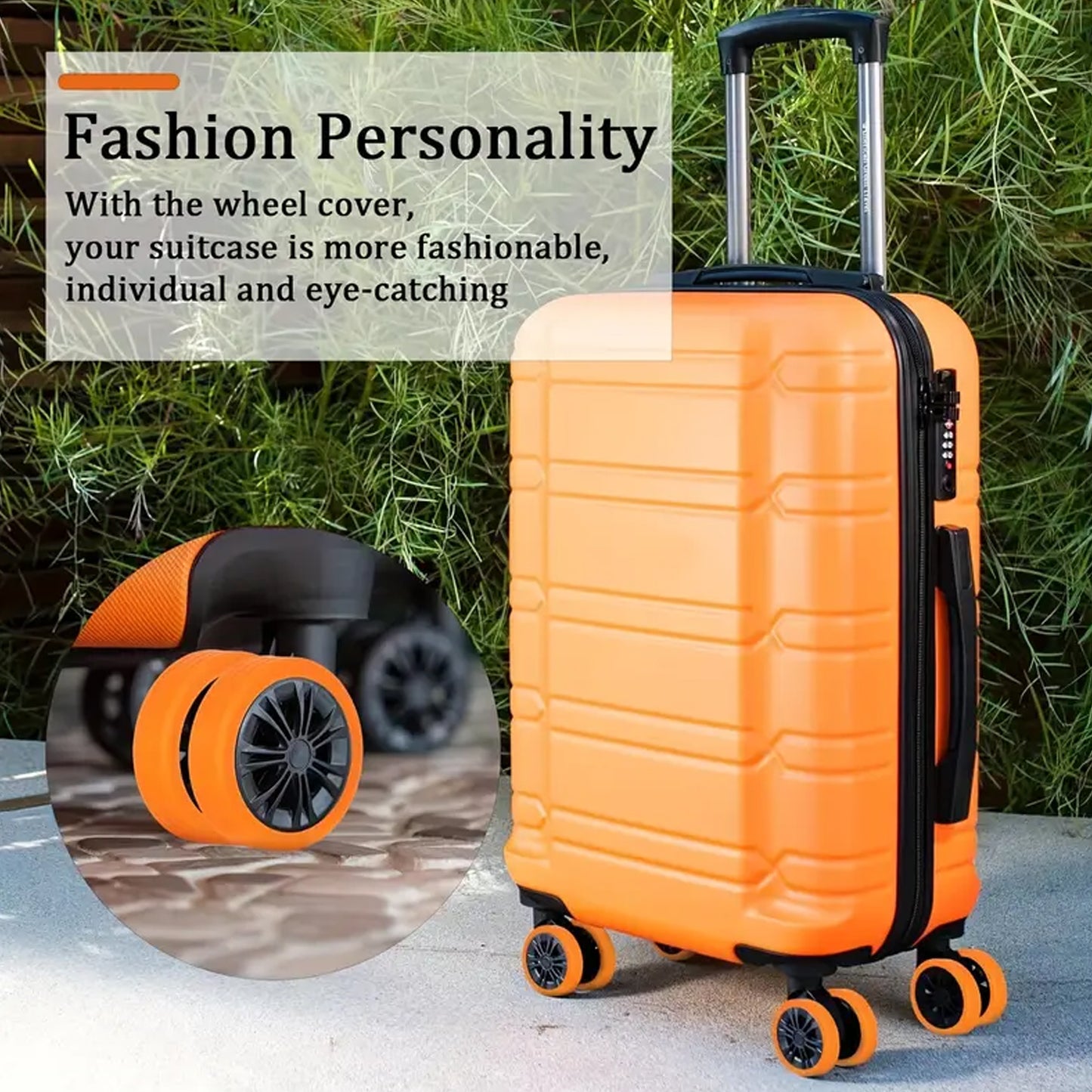 Luggage Wheel Covers 8  4 Pcs Luggage Wheel Covers For Suitcase Reduce Noise For Travel Luggage Suitcase Silicone Suitcase Wheels Cover For Protect Suitcase Wheels (8 Pcs  4 Pc Set) - Happy Price - Image 6