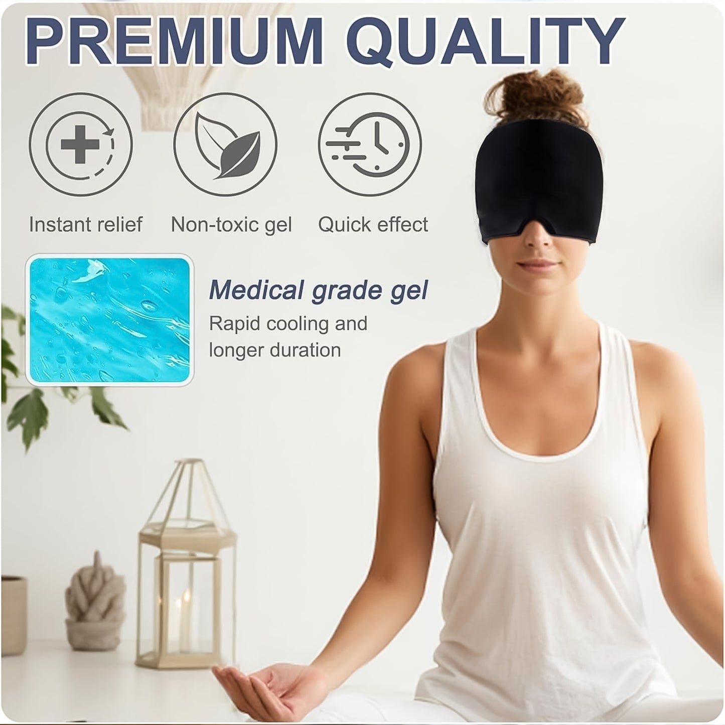 Headache Relief Hat Migraine Cap (1 Pc  Black Color) - Happy Price - Image 4