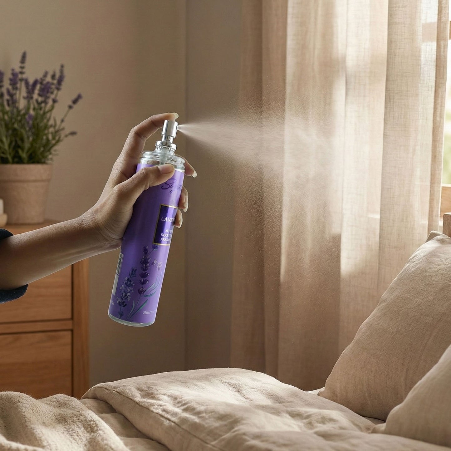 Lavender No Gas Room & Car Air Freshener Spray - 250ml - Happy Price - Image 5
