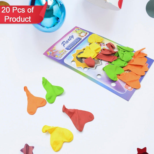 Heart Shaped Balloons Kinds Of Rainbow Party Latex Balloons For Birthdayanniversaryvalentinesweddingengagement Party Decoration Multicolor (20 Pcs Set) - Happy Price - Image 1