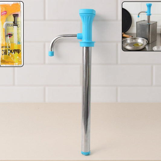 Manual Stainless Steel Oil Pump Dispenser for Kitchen - 1 Pc - Happy Price - Image 1