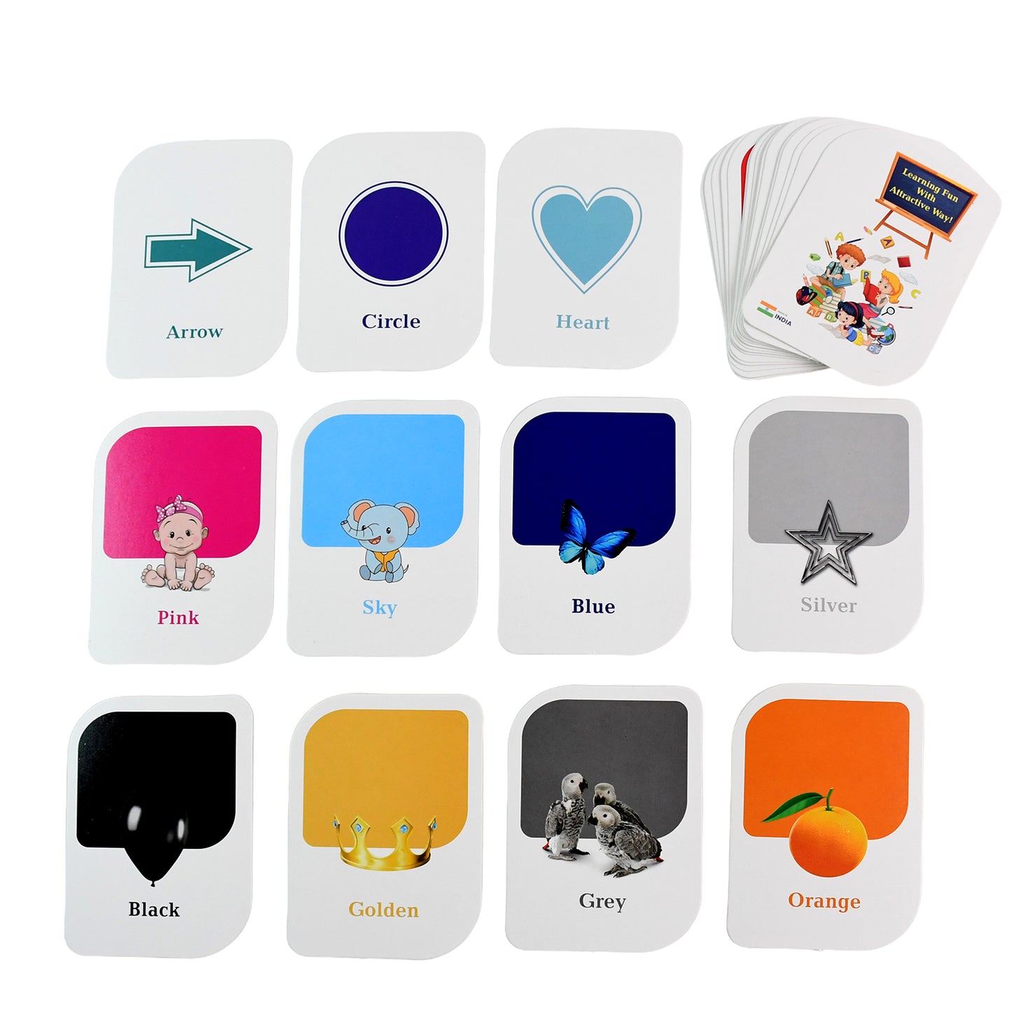 Kidkraft Early Learner 32-piece Color Amp Shape Flashcard Set - Happy Price - Image 2