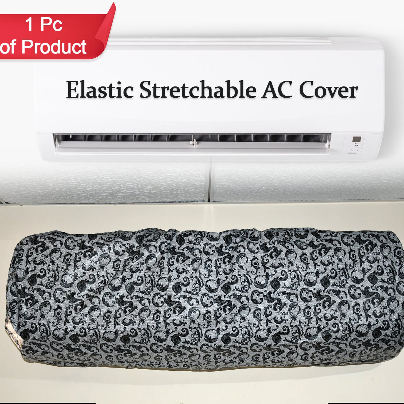 Stretchable Ac Cover Protection From Dusts Insects And Corrosion  Winter Friendly Cover - Happy Price - Image 1