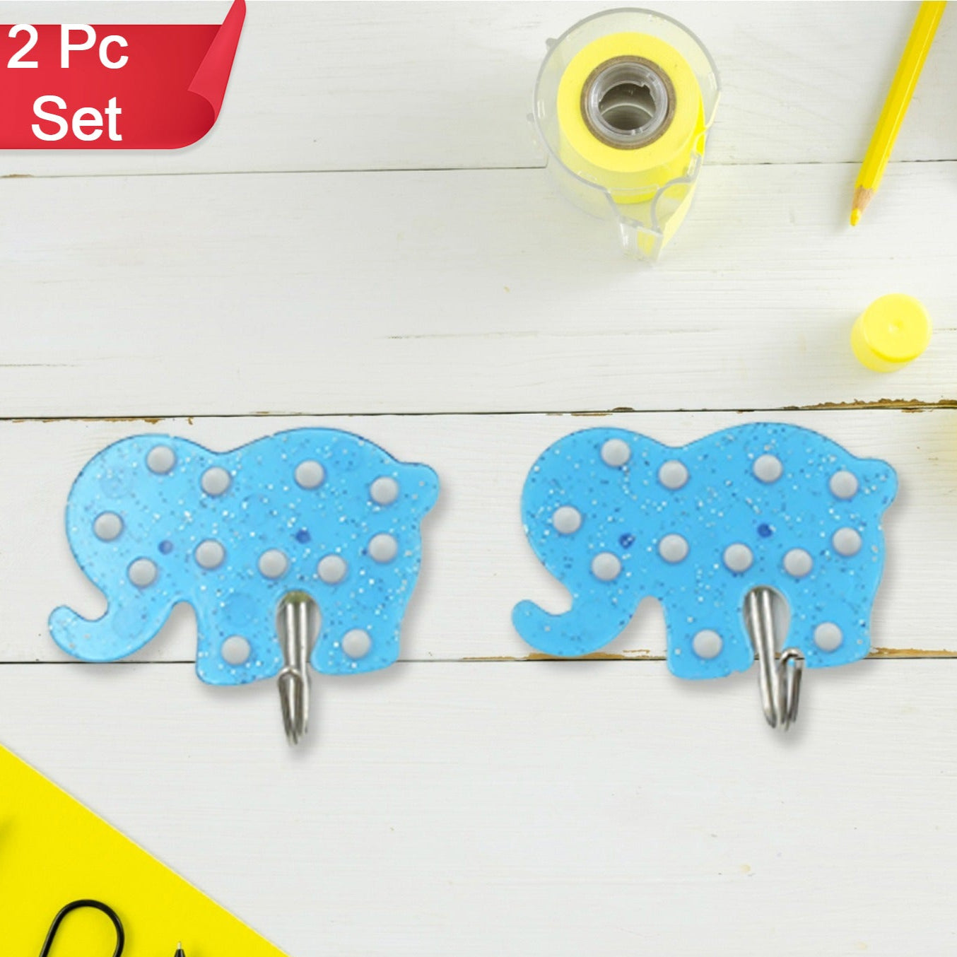 Multipurpose Strong Hook Self-adhesive Hooks For Wall Heavy Plastic Hook Sticky Hook Household For Home  Decorative Hooks Bathroom  All Type Wall Use Hook  Suitable For Bathroom Kitchen Office - Happy Price - Image 1