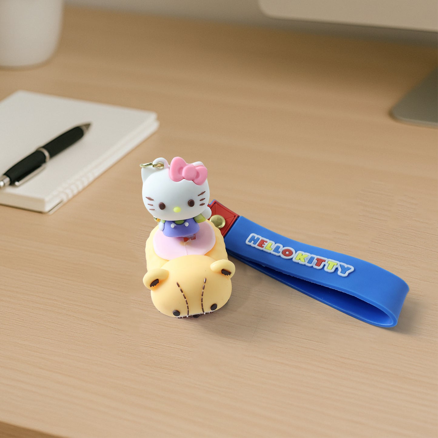 Cute Cat Toy Car Silicone Keychain with Wrist Strap - 1 Pc - Happy Price - Image 6