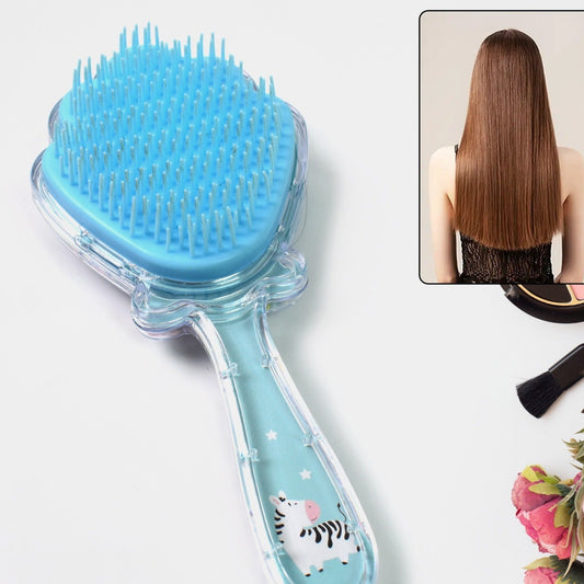 Cartoon Hair Brush Massage Shower Comb Blur Wet Salon (1 Pc ) - Happy Price - Image 1