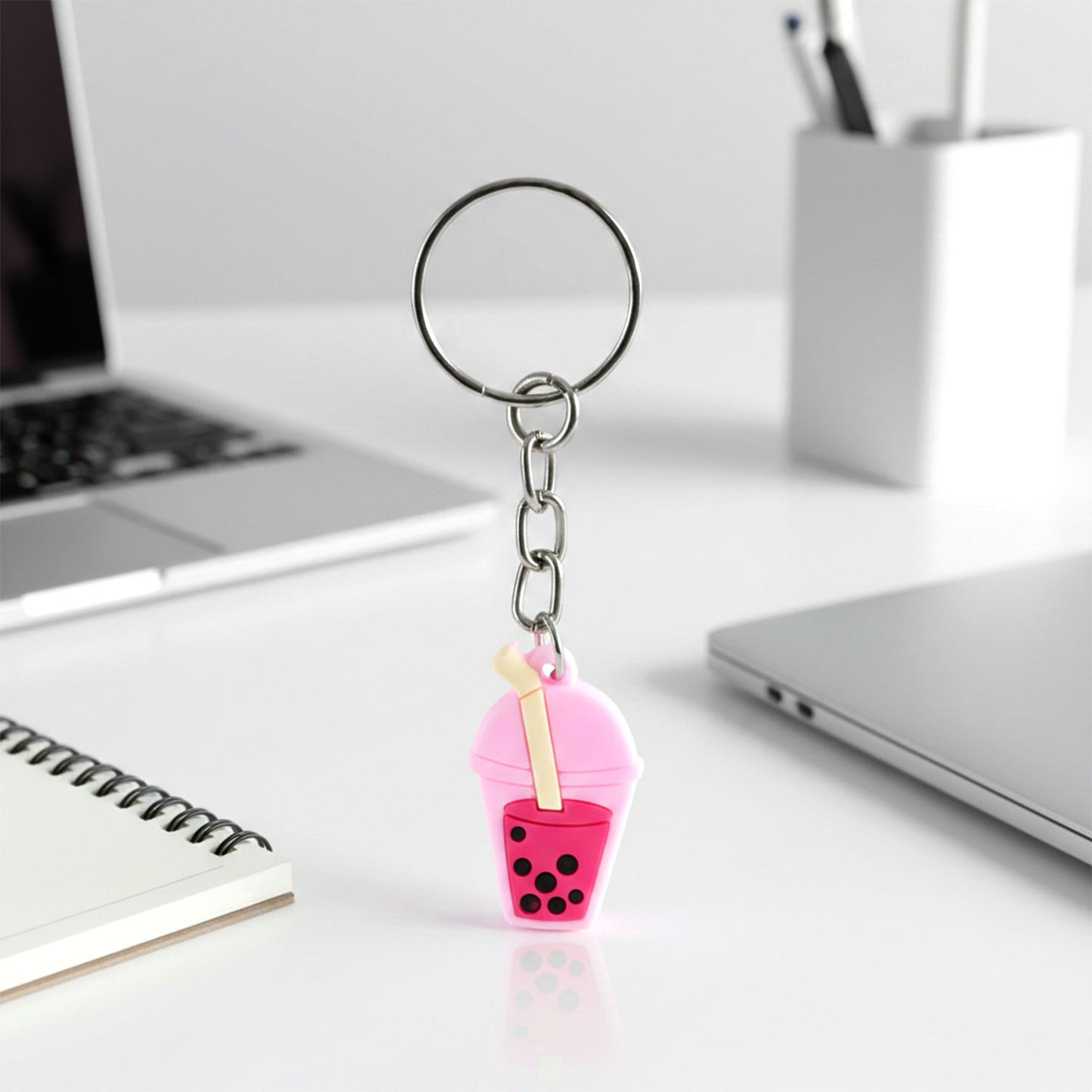 Cute Bubble Tea Keychain Charm - 1 Pc Decorative Bag & Key Holder - Happy Price - Image 3
