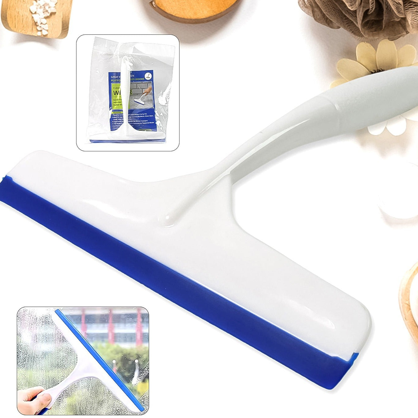 Plastic Kitchen Wiper (White  1 Pc) - Happy Price - Image 1