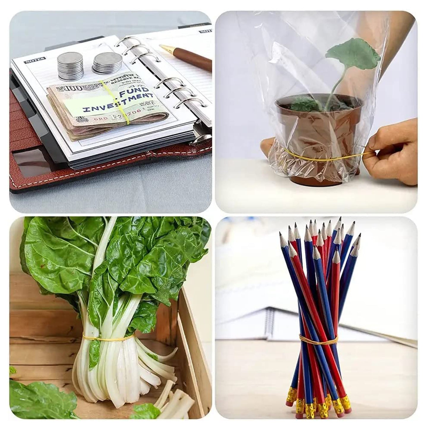 Rubber Band For Officehome And Kitchen Accessories Item Products Elastic Rubber Bands Flexible Reusable Nylon Elastic Unbreakable For Stationery School Multicolor - Happy Price - Image 3