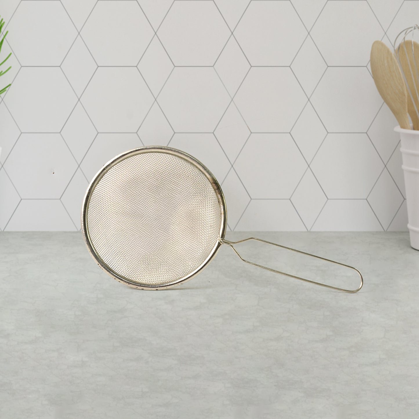 Stainless Steel Fine Mesh Tea  Coffee Strainer (1 Pc) - Happy Price - Image 3