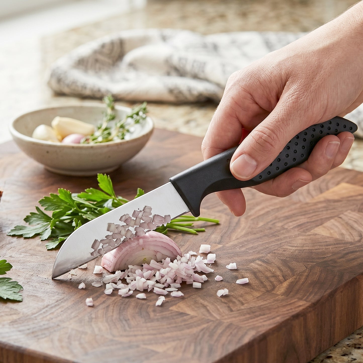 12 Piece Stainless Steel Kitchen Knife Set with Comfortable Grip Handles - Happy Price - Image 3