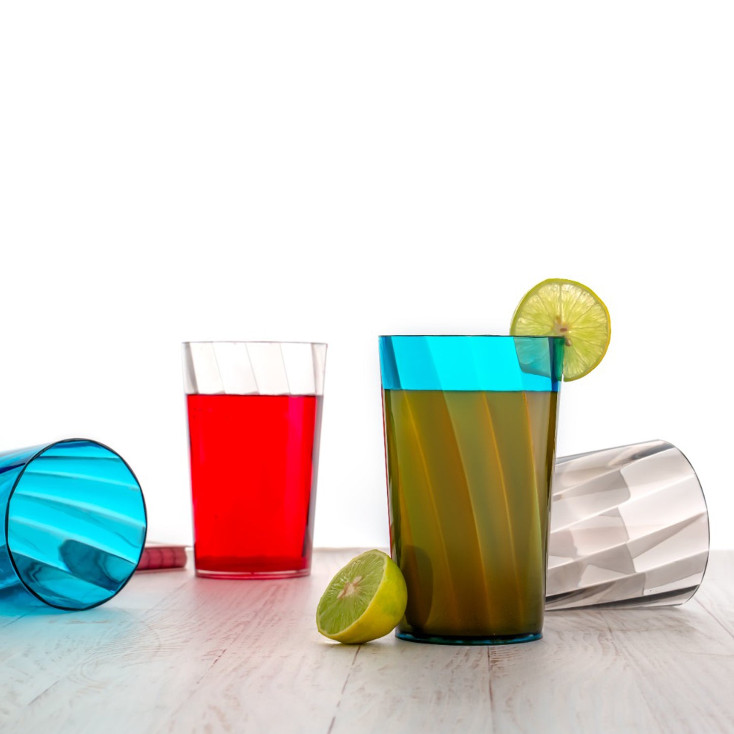 Premium Juice And Water Glasses Set Of 6 Transparent 300ml Drinking Water Glasses Stylish  Crystal Square Highball Glasses For Water Juice  Cocktails Glass Set Of 6 For Water - Happy Price - Image 5
