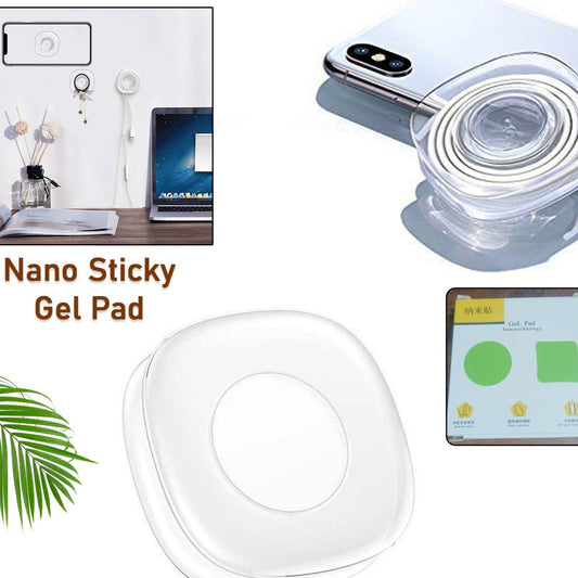 Multi Purpose Square Super Gel Pads For Holding Mobile  Spiral Cable Protector (1 Pc) - Happy Price - Image 1