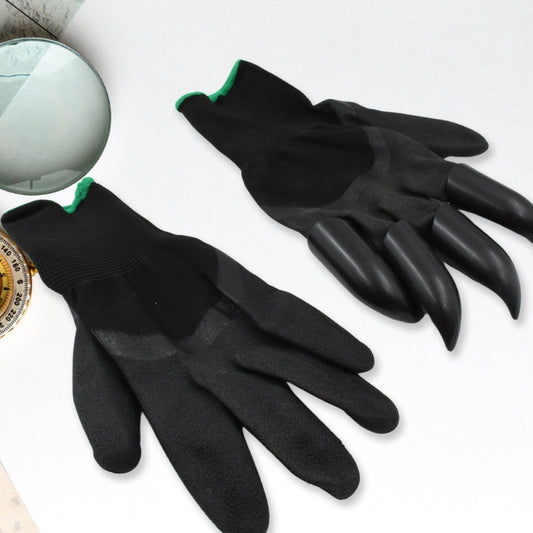 Garden Farming Gloves With Hand Fingertips  Plastic Claws (1 Pair) - Happy Price - Image 1