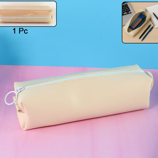 Slim PU Leather Pencil Pouch - 1 Pc - Happy Price - Image 1