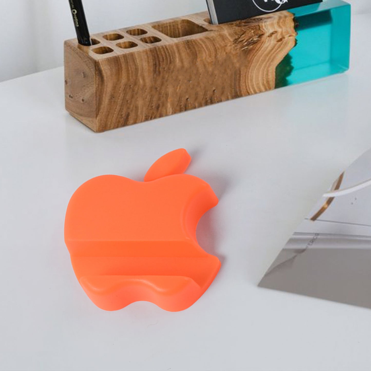 Apple Shape Plastic Mobile Stand for Smartphones (1 Pc, Assorted Colors) - Happy Price - Image 5