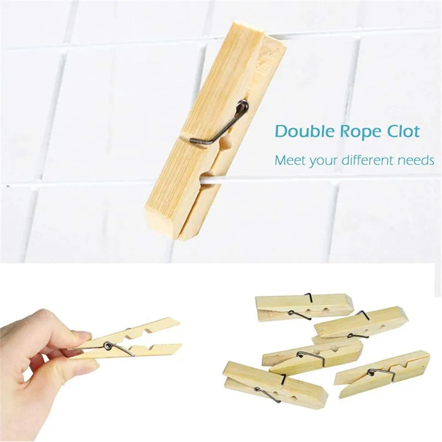 Multipurpose Wooden Heavy Clip (20 Pieces) For Clothespin  Dryer Hanger Photo Paper Peg Pin Craft Clips For School Arts Crafts Decoration - Happy Price - Image 5