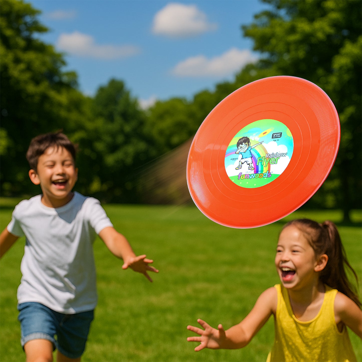 Outdoor Flying Disc Throw & Catch Toy - Aerodynamic Plastic Frisbee for Kids & Family (1 Pc) - Happy Price - Image 3