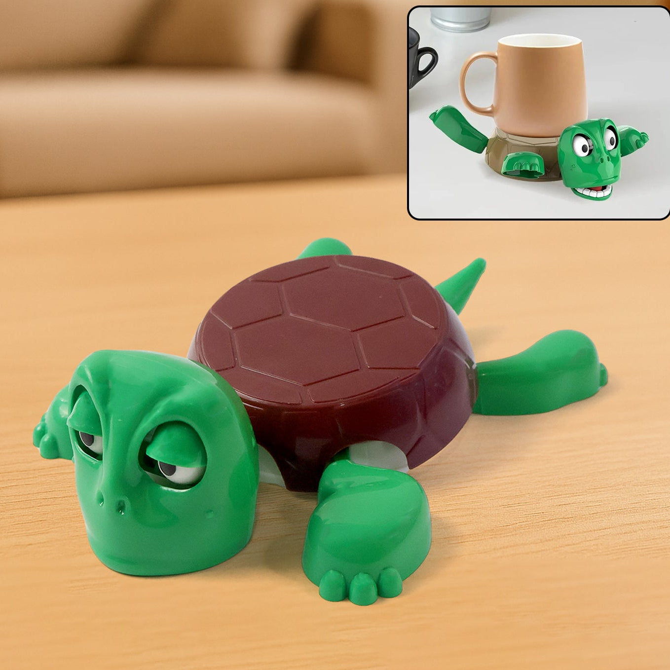 Turtle Design Plastic Cup Coaster - 1 Pc - Happy Price - Image 1