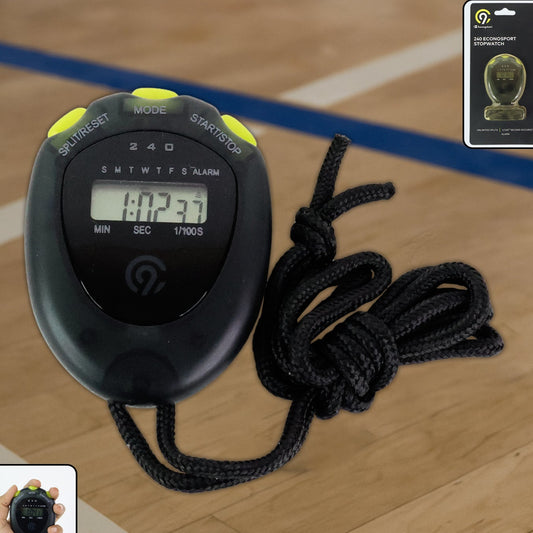 Digital Sports Stopwatch with Split Timing, Alarm & Clock - Portable Handheld Timer - Happy Price - Image 1