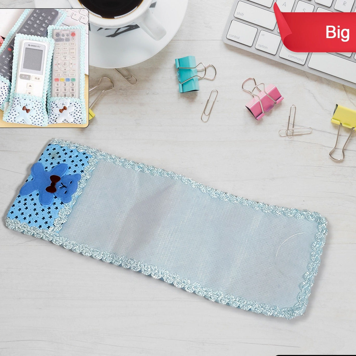 Cartoon Cloth Lace Remote Control Cover Remote Case (1 Pc  248 Cm  Big) - Happy Price - Image 1