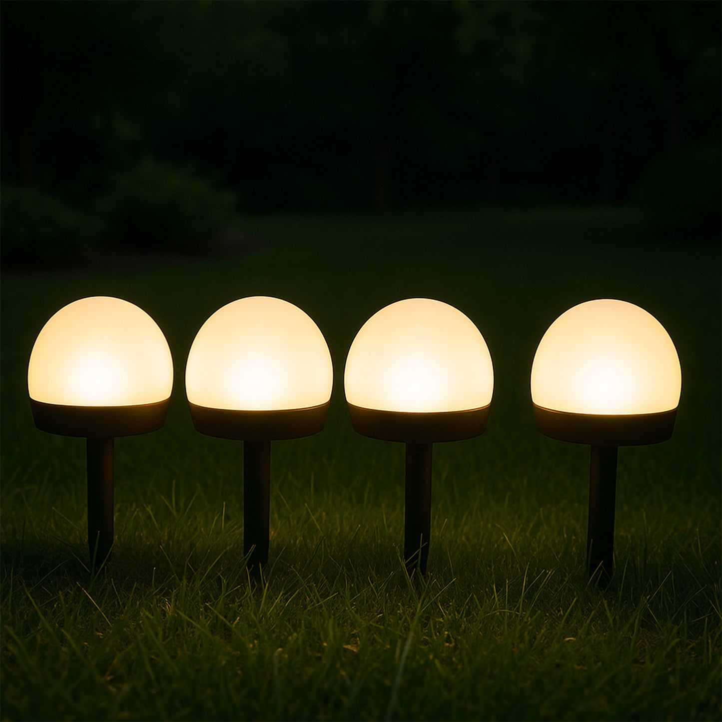 Dome Solar Garden Light Set (4 Pc) - Happy Price - Image 2