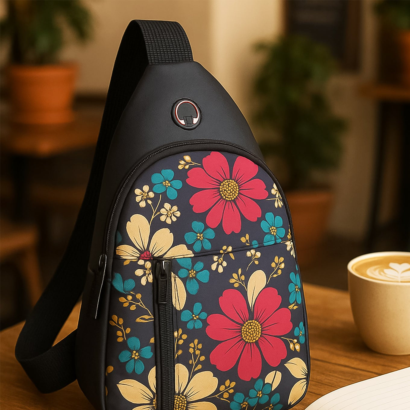 Waterproof Waist Bag Shoulder Bags Usb Charging Earphone Hook Sling Travel Bag (1 Pc) - Happy Price - Image 1