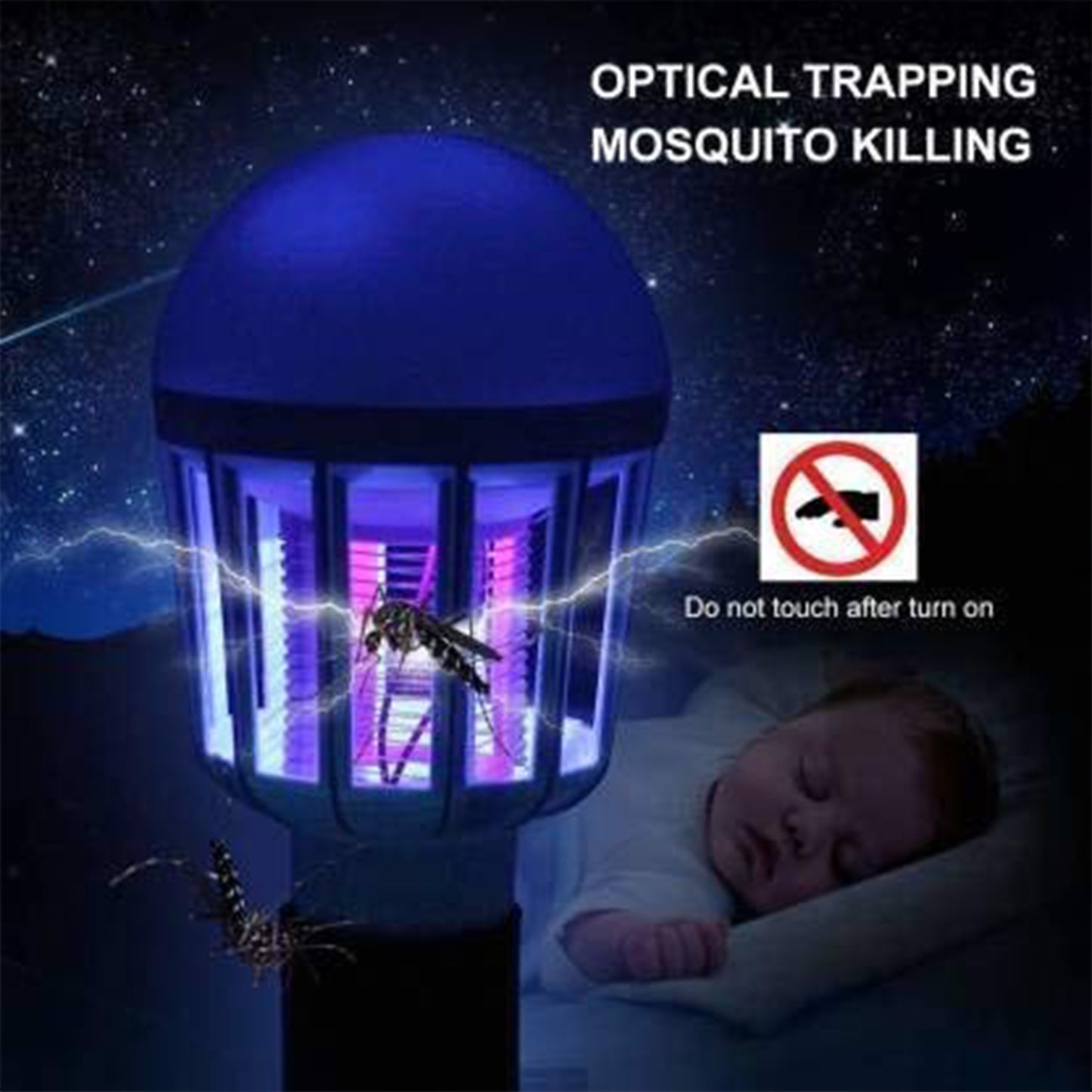 12w  15w  Mosquito Killer Lamp E27 Summer Moths Flying Insects Led Zapper Mosquito Killer Lamp Light Bulb Household - Happy Price - Image 2
