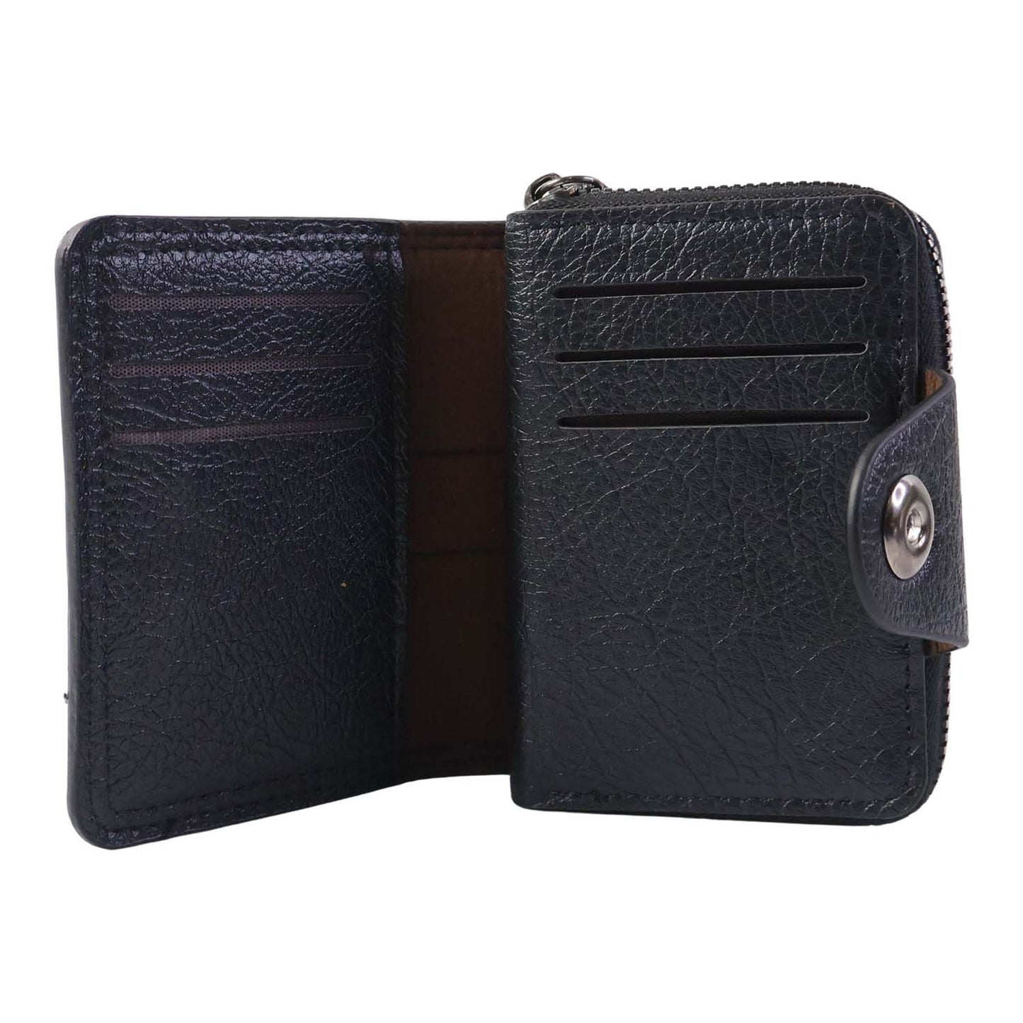 Compact Zip-Around Card Holder Wallet with Snap Closure - 1 Pc - Happy Price - Image 5
