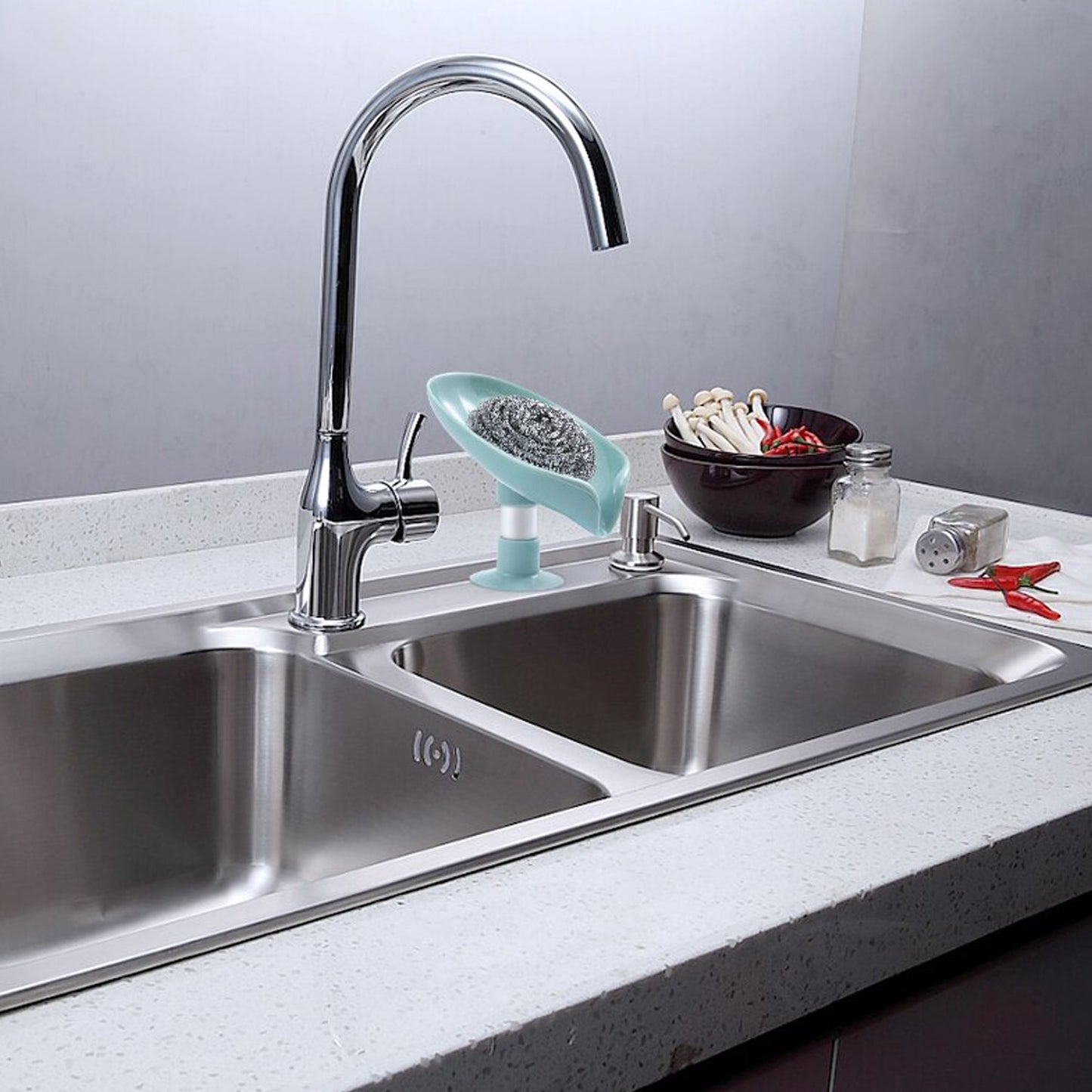 Self Draining Soap Holder For Bathroom Leaf Shape Soap Dish Kitchen Soap Tray - Happy Price - Image 6