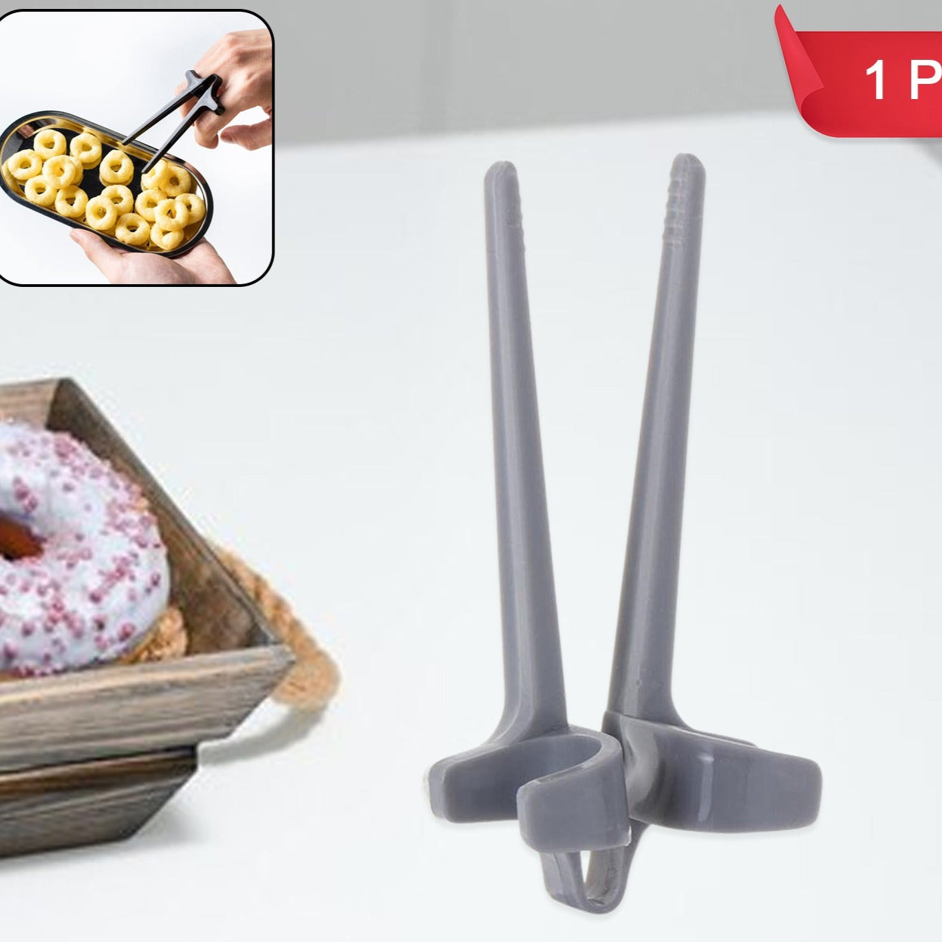 Plastic Finger Chopsticks For Gamers Snack Clips (1 Pc) - Happy Price - Image 1