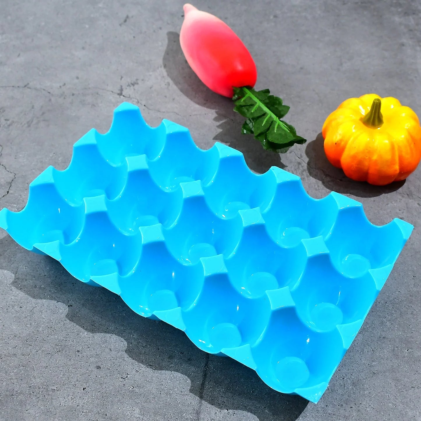 15 Cavity Plastic Egg Tray Egg Trays For Storage With 15 Eggs Holder (4 Pc Set) - Happy Price - Image 2