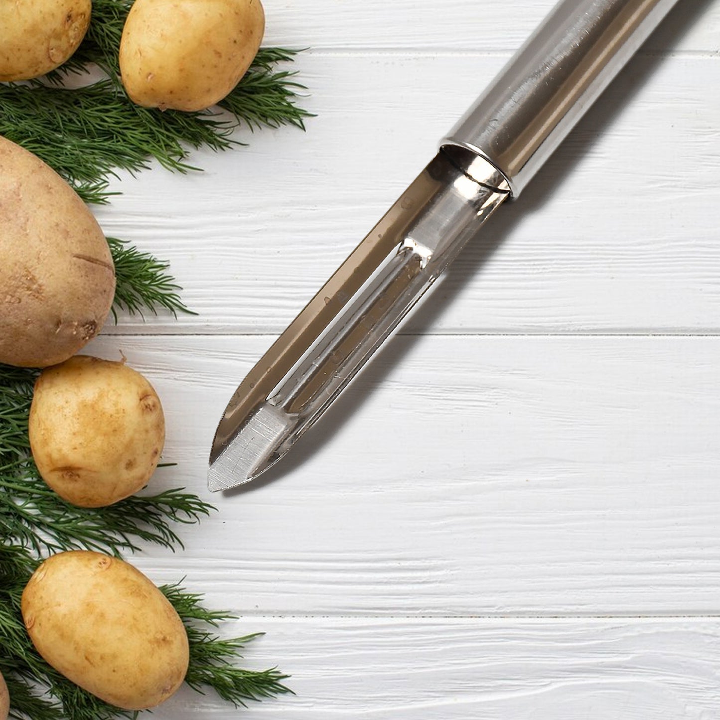 Multi-purpose Stainless Steel Peeler With Handle For Vegetables Potato Peeler Carrot Grated Suitable For Peeling And Shredding Fruit And Vegetables Kitchen Accessories Piller (12 Pcs Set) - Happy Price - Image 4