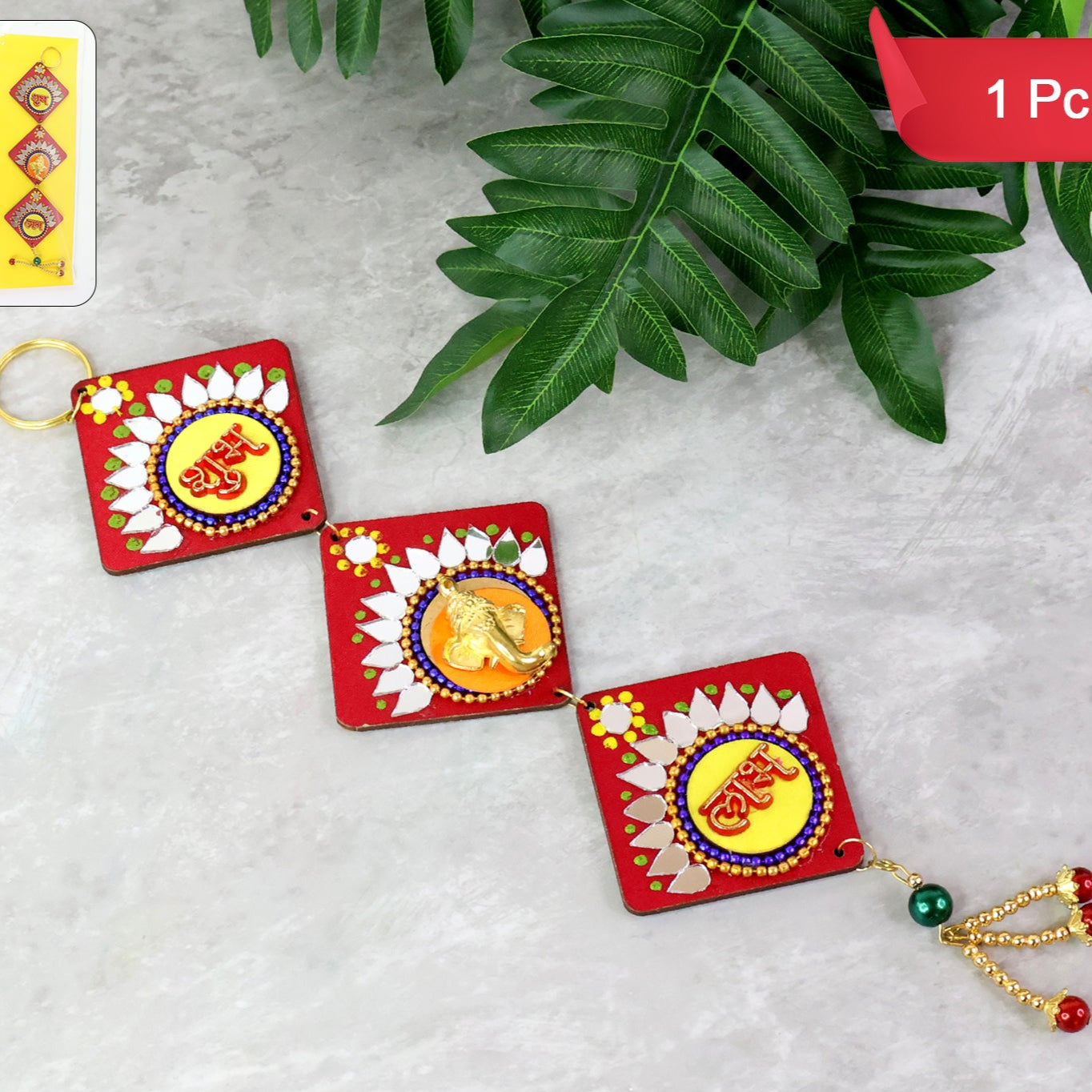 Labh Shubh Decorative Wall Hanging - Auspicious Door Toran for Festivals & Home Decor (1 Pc) - Happy Price - Image 1