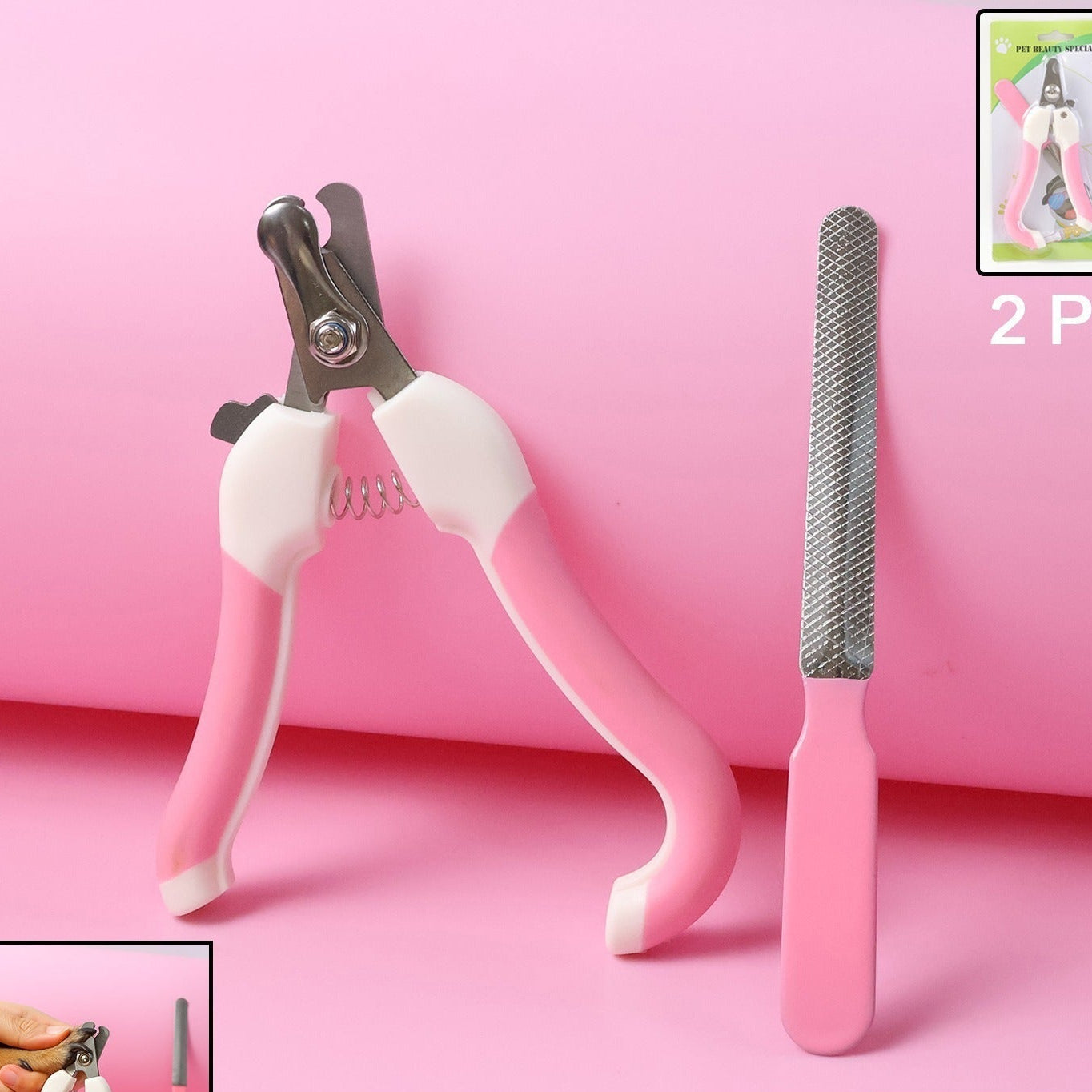 2-Piece Pet Nail Trimmer and File Set for Dogs & Cats - Happy Price - Image 1