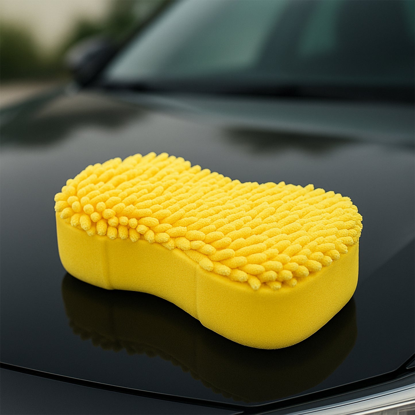 Chenille Microfiber Car Wash Sponge Mitt - 1 Pc, Scratch-Free Dual-Surface Cleaning Pad - Happy Price - Image 4