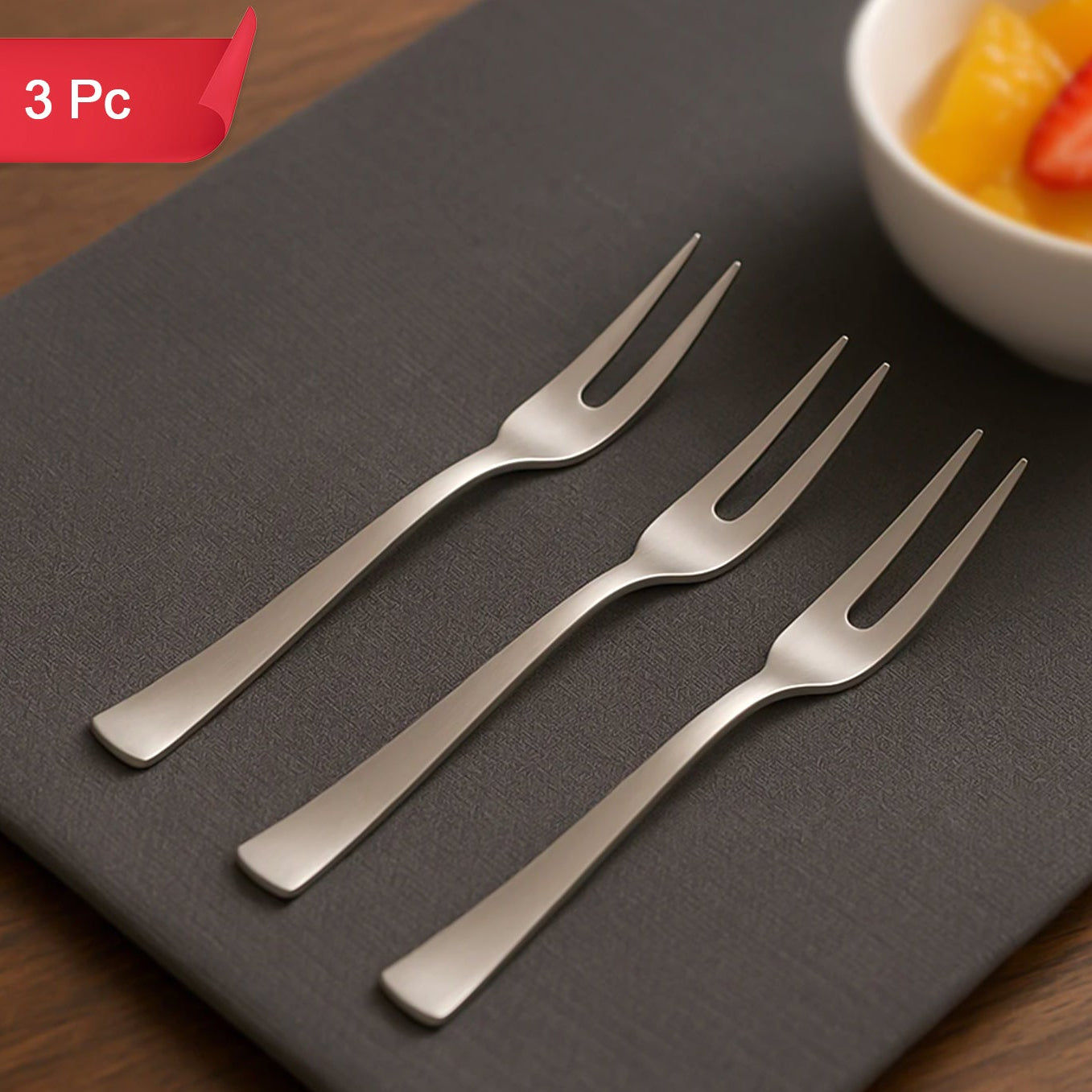 Mini Dessert Fruit Forks - Set of 3 - Happy Price - Image 1