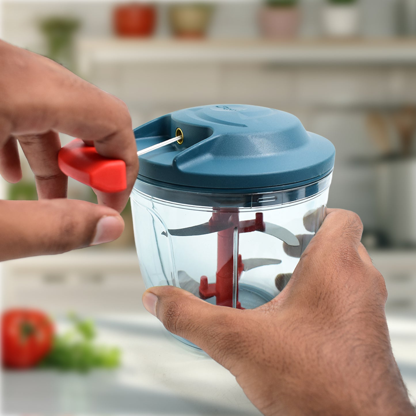Apex Speed-x Hand-powered Vegetable Chopper (1000 Ml) - Happy Price - Image 5