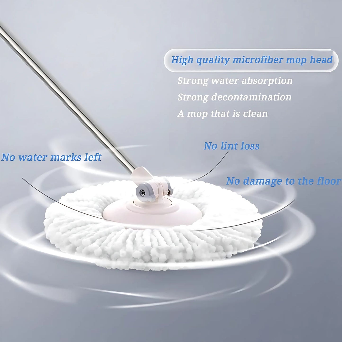 Microfiber Spin Mop Head Refills - 5 Piece Set for 360° Cleaning - Happy Price - Image 5