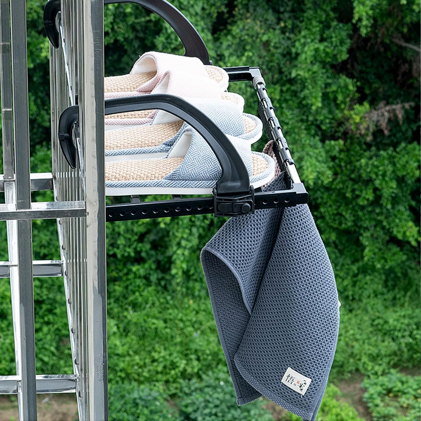 Steel Small Hanging Rack Cloth Drying Rack For Home Balcony And Window - Happy Price - Image 4