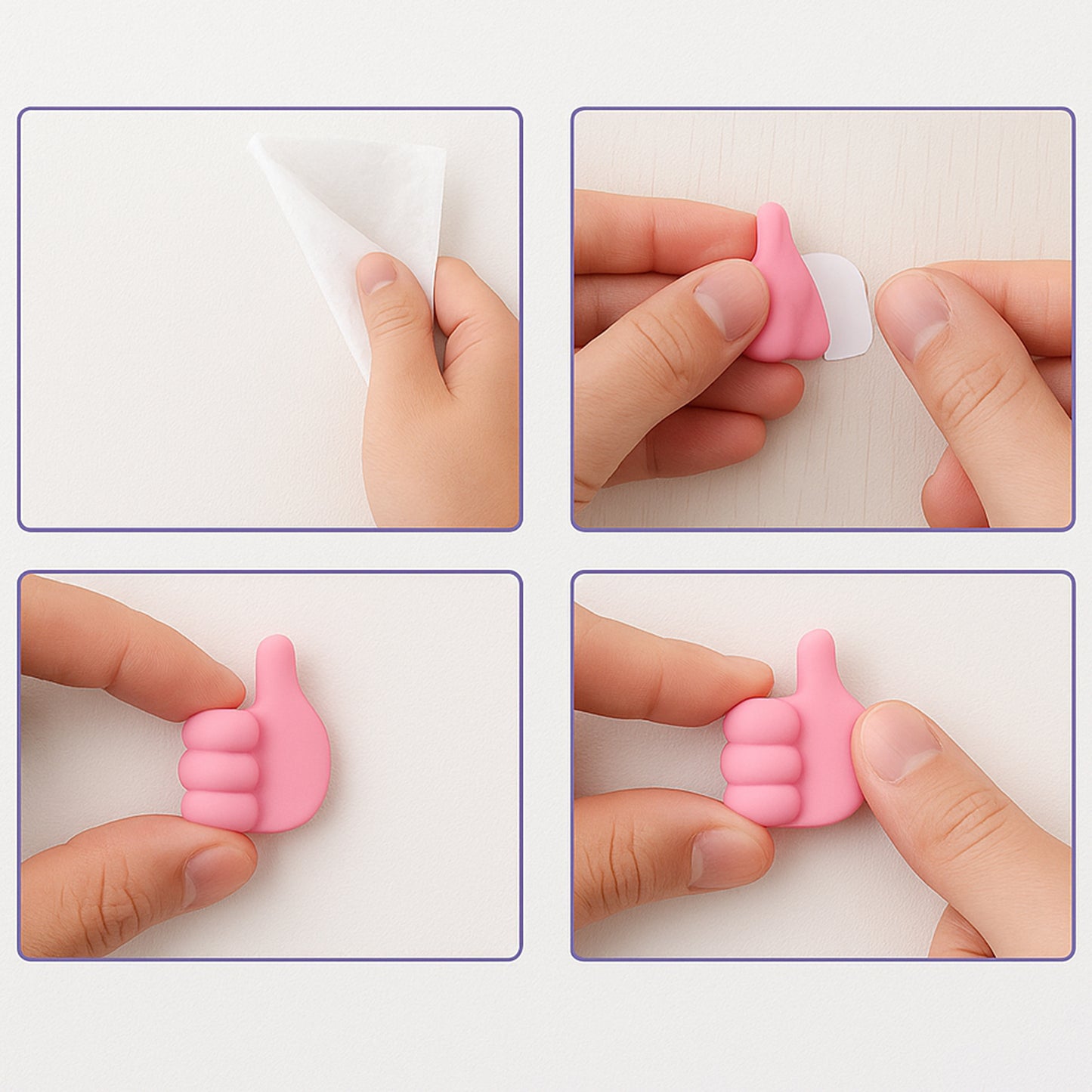 Pink Hand Shape Wall Hook for Keys & Cables - 1 Pc - Happy Price - Image 4