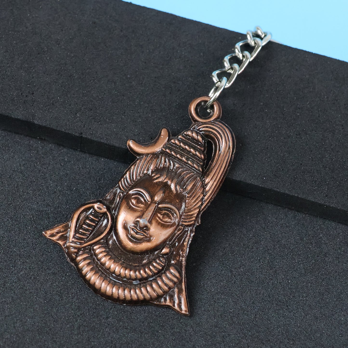 Lord Shiva Face Antique Metal Keychain (1 Pc) - Happy Price - Image 5