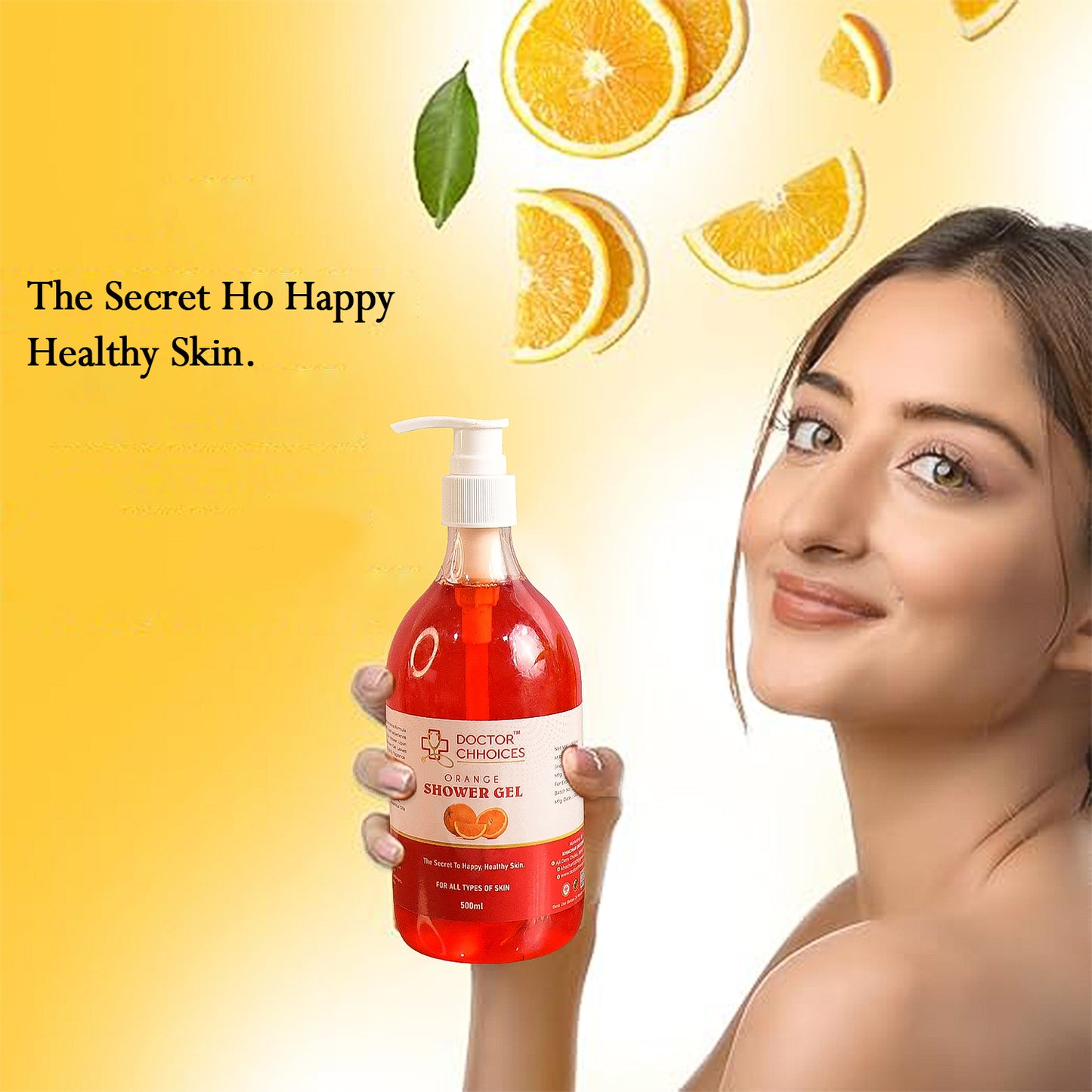 Doctor Chhoices Orange Shower Gel  500ml (1 Pc) - Happy Price - Image 3